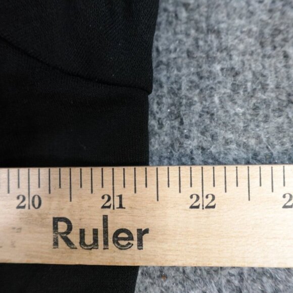 Bontrager Mens Sweater L Black Solid 1/4 Snap 100% Merino Wool Epaulets - Picture 6 of 9